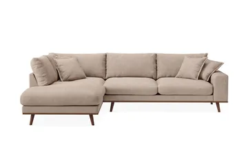 Copenhagen Premium 4-personers Venstrevendt L-formet Dyb Chaiselongsofa i Stoff