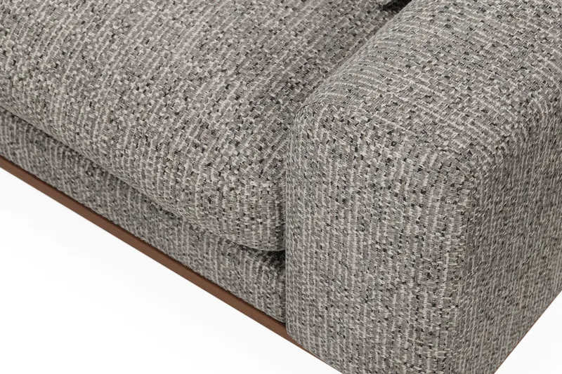 Copenhagen Premium 4-personers Venstrevendt L-formet Dyb Chaiselongsofa i Chenille - Grå - Møbler - Sofaer - Sofa med sjeselong