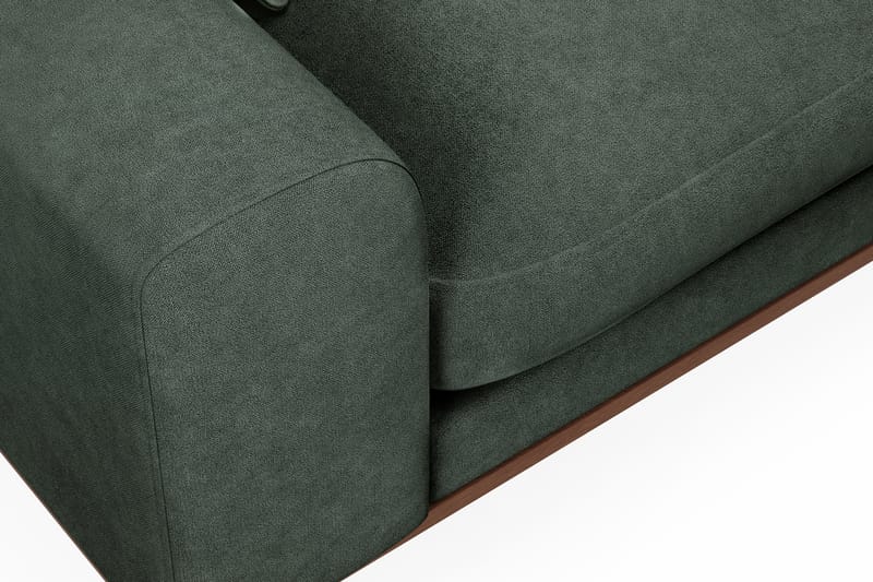 Copenhagen Premium 4-personers Højrevendt L-formet Dyb Divansofa i Stoff - Grön - Møbler - Sofaer - Sofa med sjeselong