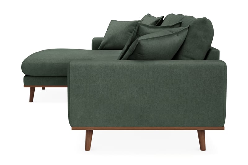 Copenhagen Premium 4-personers Venstrevendt L-formet Dyb Divansofa i Stoff - Grön - Møbler - Sofaer - Sofa med sjeselong
