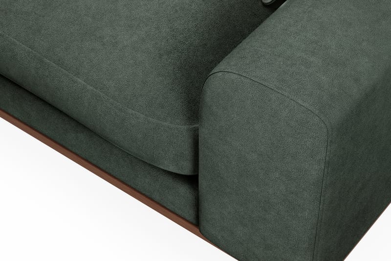 Copenhagen Premium 4-personers Venstrevendt L-formet Dyb Divansofa i Stoff - Grön - Møbler - Sofaer - Sofa med sjeselong