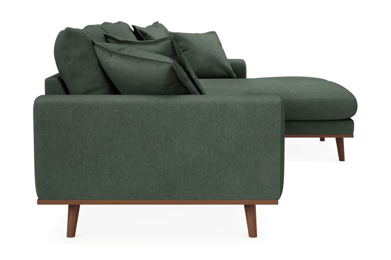 Copenhagen Premium 4-personers Højrevendt L-formet Dyb Divansofa i Stoff - Grön - Møbler - Sofaer - Sofa med sjeselong