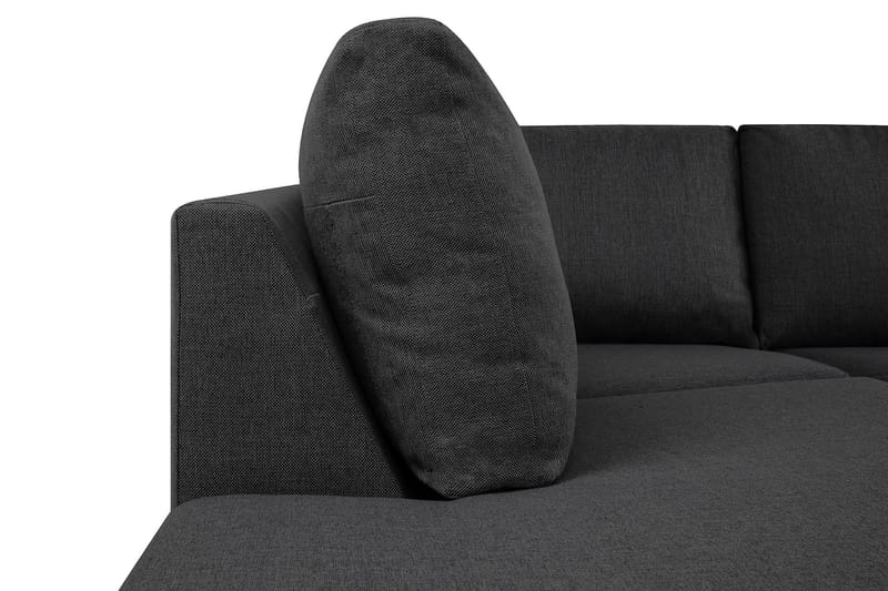 Crazy 2,5-seters Sofa med Sjeselong Venstre - Mørkegrå - 3 seters sofa med divan - Sofa med sjeselong