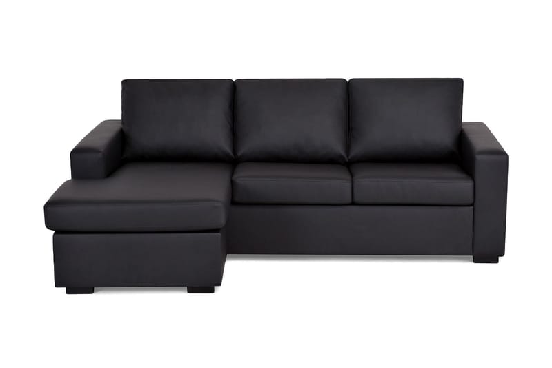 Crazy 3-seters Divansofa Vendbar - Svart Kunstlær - Møbler - Sofaer - Sofa med sjeselong