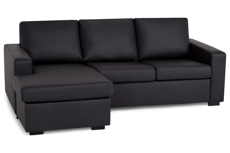 Crazy 3-seters Divansofa Vendbar - Svart Kunstlær - Møbler - Sofaer - Sofa med sjeselong