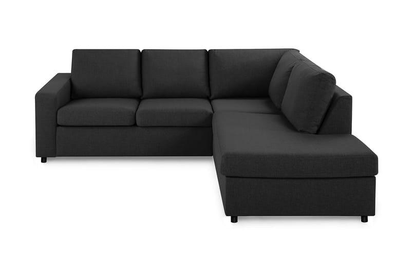 Crazy 3-seters Høyrevendt L-formet Sjeselongsofa i Stoff - Antrasitt - Møbler - Sofaer - Sofa med sjeselong