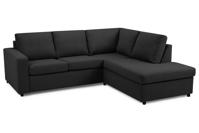 Crazy 3-seters Høyrevendt L-formet Sjeselongsofa i Stoff - Antrasitt - Møbler - Sofaer - Sofa med sjeselong