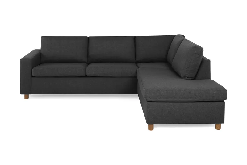 Crazy 3-seters Høyrevendt L-formet Sjeselongsofa i Stoff - Antrasitt - Møbler - Sofaer - Sofa med sjeselong - 3 seters sofa med divan