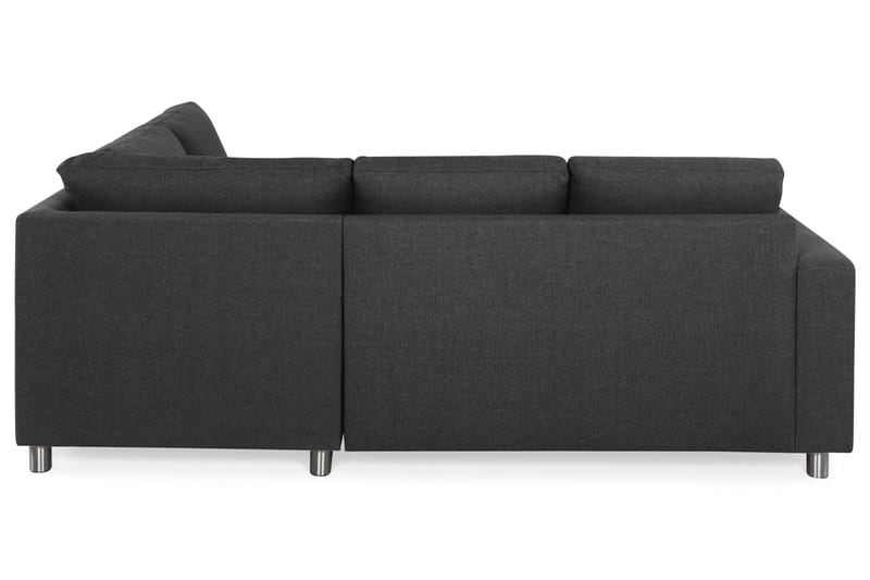 Crazy 3-seters Høyrevendt L-formet Sjeselongsofa i Stoff - Antrasitt - Møbler - Sofaer - Sofa med sjeselong
