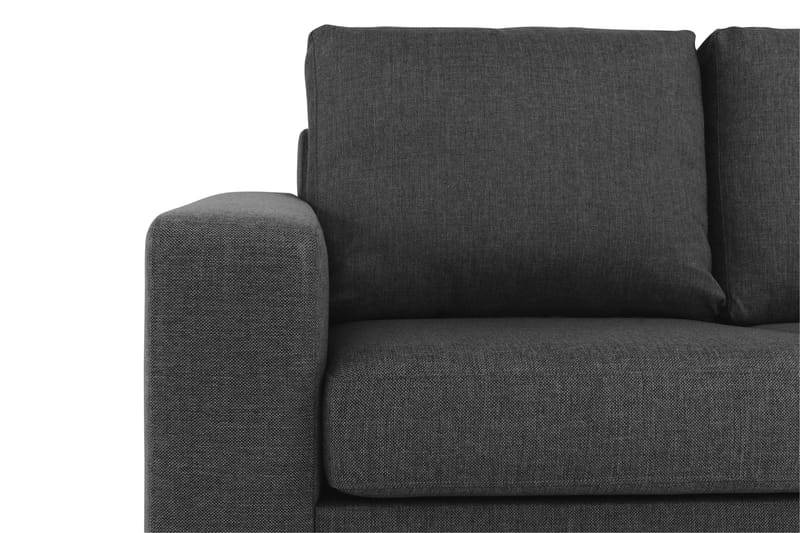 Crazy 3-seters Høyrevendt L-formet Sjeselongsofa i Stoff - Antrasitt - Møbler - Sofaer - Sofa med sjeselong