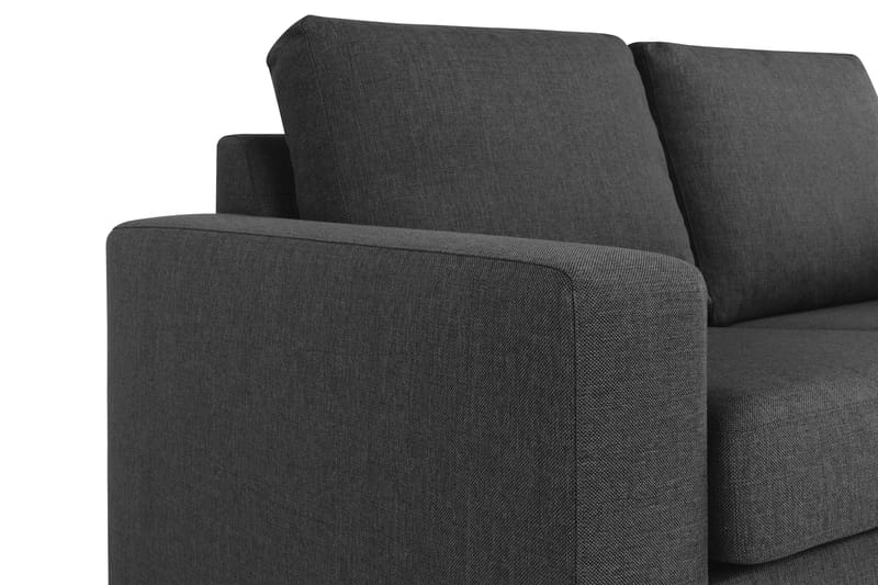 Crazy 3-seters Høyrevendt L-formet Sjeselongsofa i Stoff - Antrasitt - Møbler - Sofaer - Sofa med sjeselong