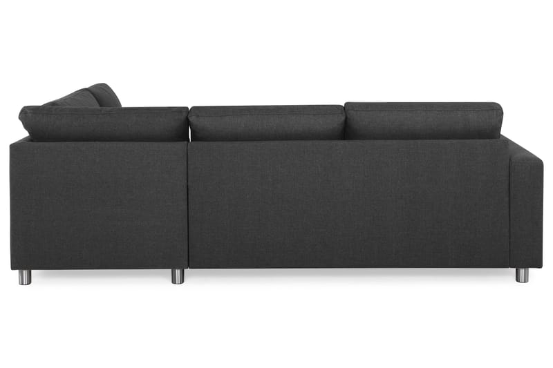 Crazy 3-seters Høyrevendt L-formet Sjeselongsofa i Stoff - Antrasitt - Møbler - Sofaer - Sofa med sjeselong
