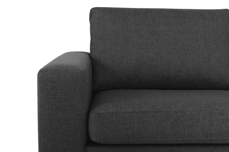 Crazy 3-seters Høyrevendt L-formet Sjeselongsofa i Stoff - Antrasitt - Møbler - Sofaer - Sofa med sjeselong