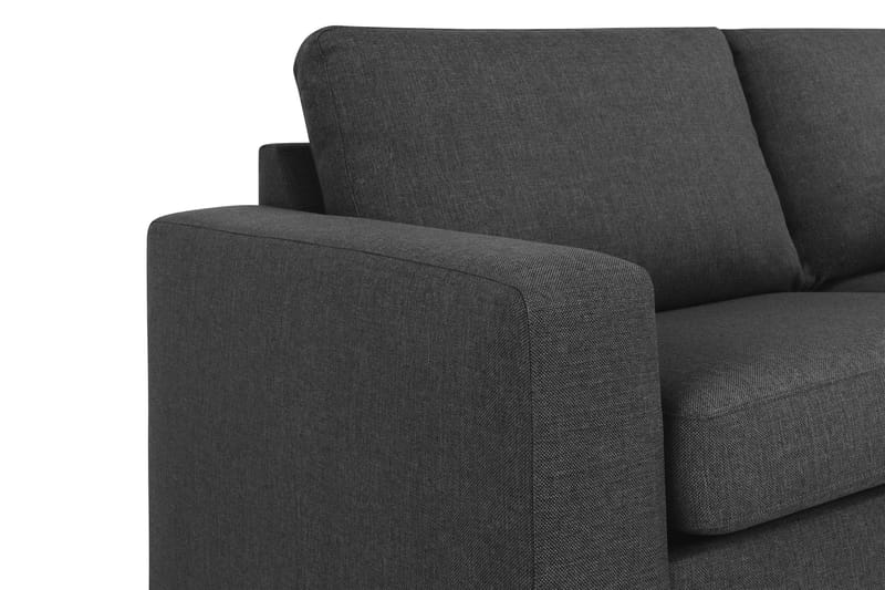Crazy 3-seters Høyrevendt L-formet Sjeselongsofa i Stoff - Antrasitt - Møbler - Sofaer - Sofa med sjeselong