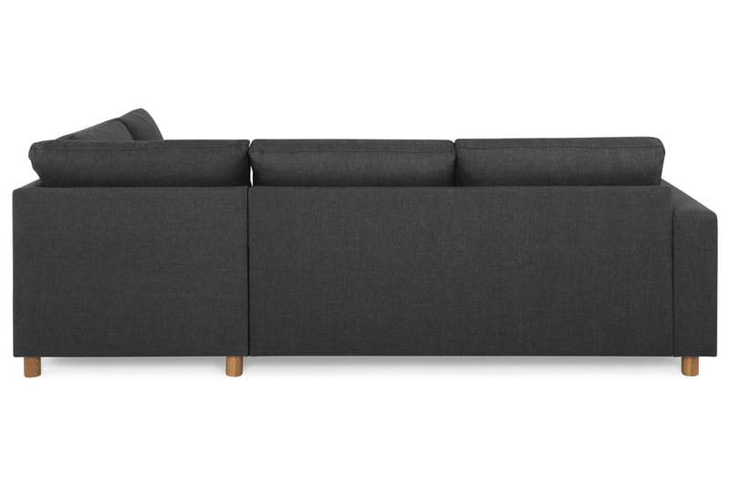Crazy 3-seters Høyrevendt L-formet Sjeselongsofa i Stoff - Antrasitt - Møbler - Sofaer - Sofa med sjeselong