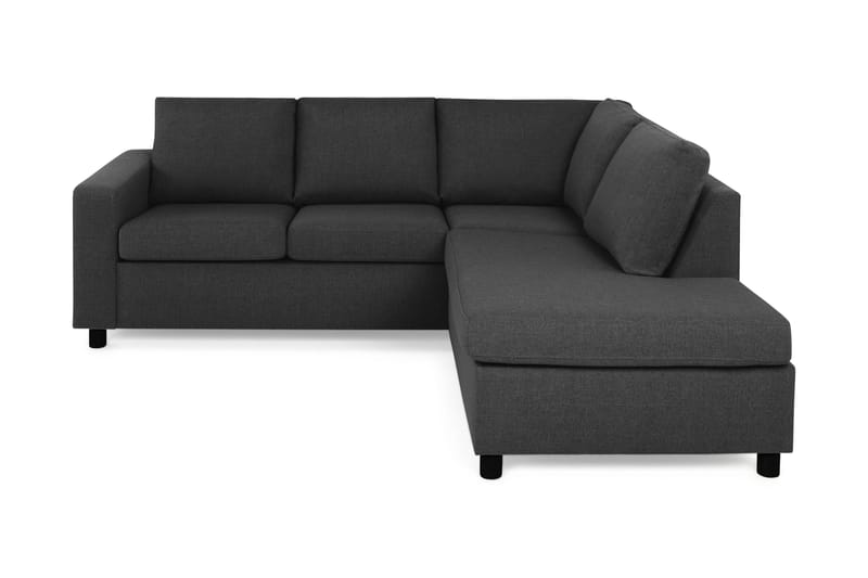 Crazy 3-seters Høyrevendt L-formet Sjeselongsofa i Stoff - Antrasitt - Møbler - Sofaer - Sofa med sjeselong