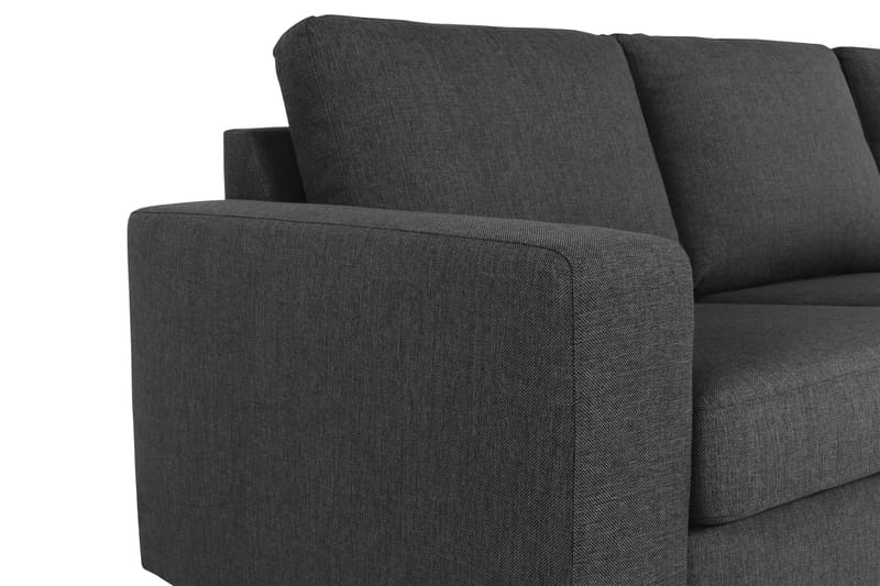 Crazy 3-seters Høyrevendt L-formet Sjeselongsofa i Stoff - Antrasitt - Møbler - Sofaer - Sofa med sjeselong