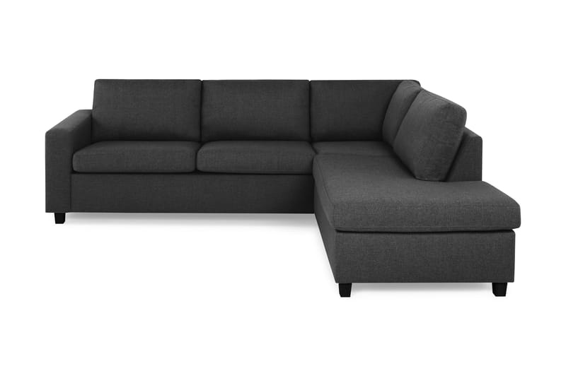 Crazy 3-seters Høyrevendt L-formet Sjeselongsofa i Stoff - Antrasitt - Møbler - Sofaer - Sofa med sjeselong