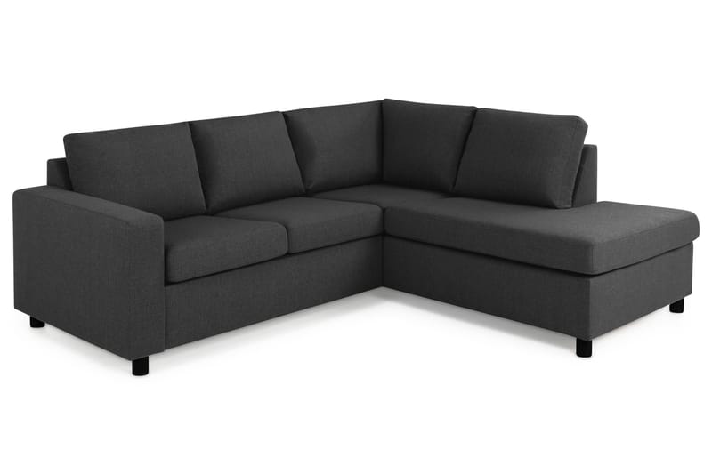 Crazy 3-seters Høyrevendt L-formet Sjeselongsofa i Stoff - Antrasitt - Møbler - Sofaer - Sofa med sjeselong