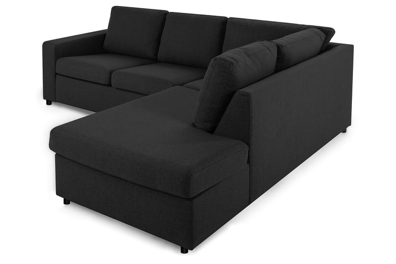 Crazy 3-seters Høyrevendt L-formet Sjeselongsofa i Stoff - Antrasitt - Møbler - Sofaer - Sofa med sjeselong - 2 seters sofa med divan