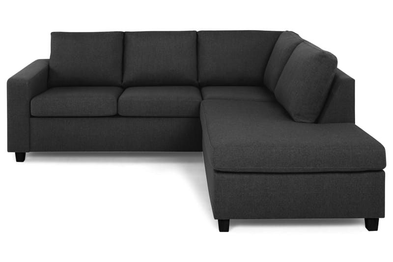 Crazy 3-seters Høyrevendt L-formet Sjeselongsofa i Stoff - Antrasitt - Møbler - Sofaer - Sofa med sjeselong - 2 seters sofa med divan