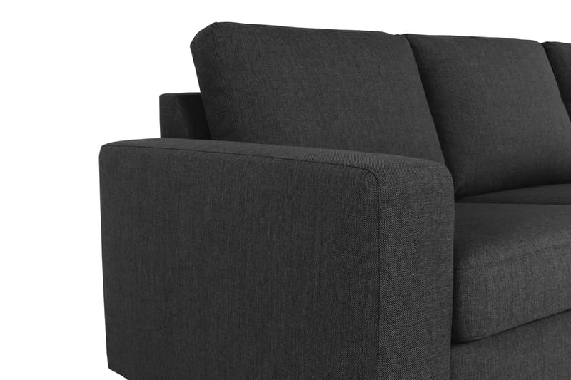 Crazy 3-seters Høyrevendt L-formet Sjeselongsofa i Stoff - Antrasitt - Møbler - Sofaer - Sofa med sjeselong