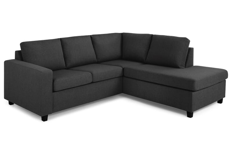 Crazy 3-seters Høyrevendt L-formet Sjeselongsofa i Stoff - Antrasitt - Møbler - Sofaer - Sofa med sjeselong