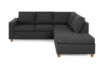 Crazy 3-seters Høyrevendt L-formet Sjeselongsofa i Stoff