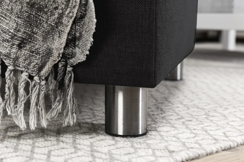 Crazy 3-seters Høyrevendt L-formet Sjeselongsofa i Stoff - Antrasitt - Møbler - Sofaer - Sofa med sjeselong - 2 seters sofa med divan