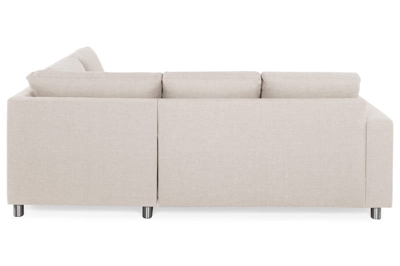 Crazy 3-seters Høyrevendt L-formet Sjeselongsofa i Stoff - Beige - Møbler - Sofaer - Sofa med sjeselong - 2 seters sofa med divan