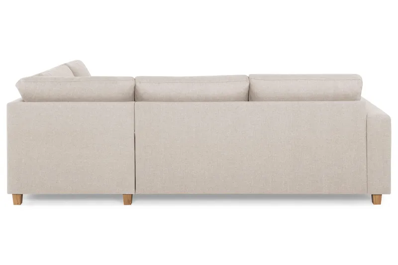 Crazy 3-seters Høyrevendt L-formet Sjeselongsofa i Stoff - Beige - Møbler - Sofaer - Sofa med sjeselong - 3 seters sofa med divan