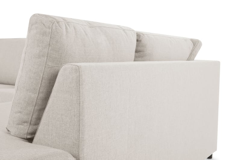 Crazy 3-seters Høyrevendt L-formet Sjeselongsofa i Stoff - Beige - Møbler - Sofaer - Sofa med sjeselong