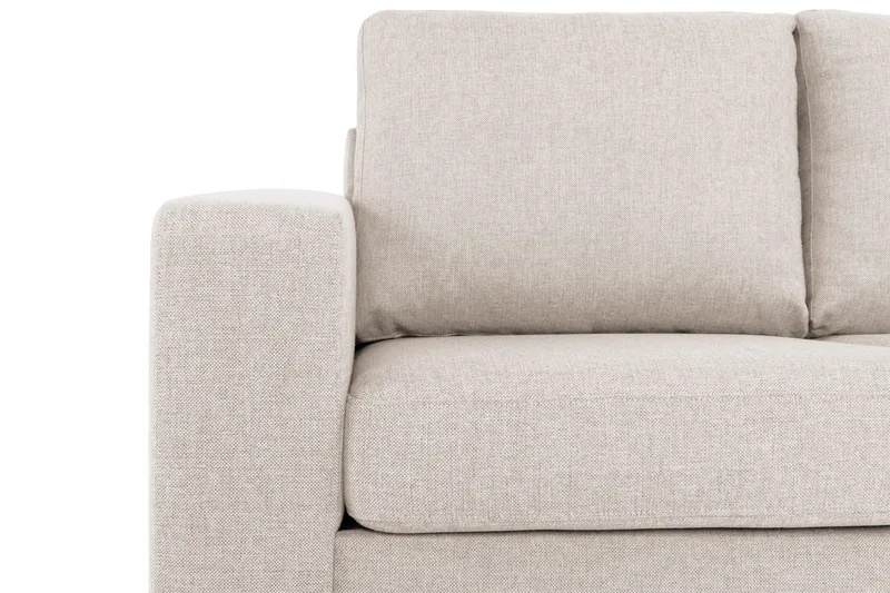 Crazy 3-seters Høyrevendt L-formet Sjeselongsofa i Stoff - Beige - Møbler - Sofaer - Sofa med sjeselong - 2 seters sofa med divan