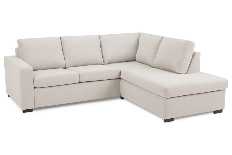 Crazy 3-seters Høyrevendt L-formet Sjeselongsofa i Stoff - Beige - Møbler - Sofaer - Sofa med sjeselong