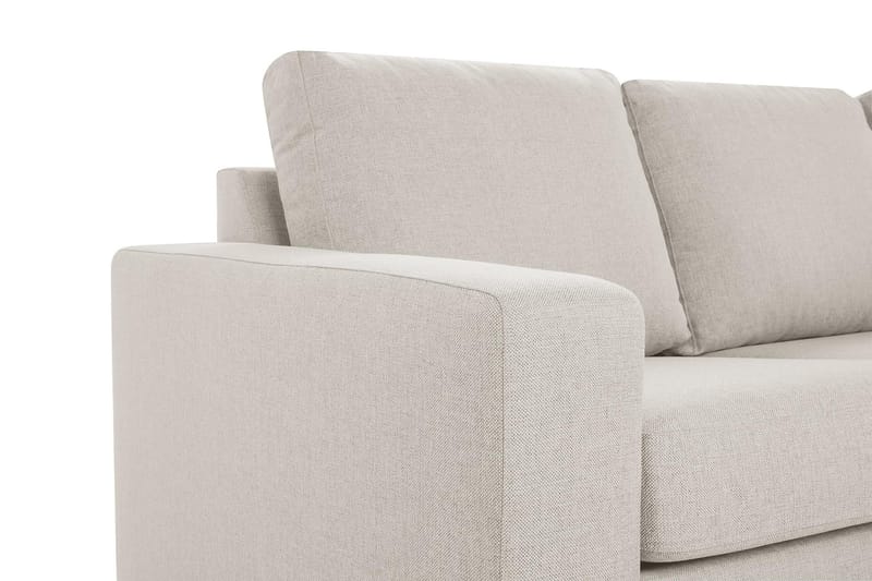 Crazy 3-seters Høyrevendt L-formet Sjeselongsofa i Stoff - Beige - Møbler - Sofaer - Sofa med sjeselong