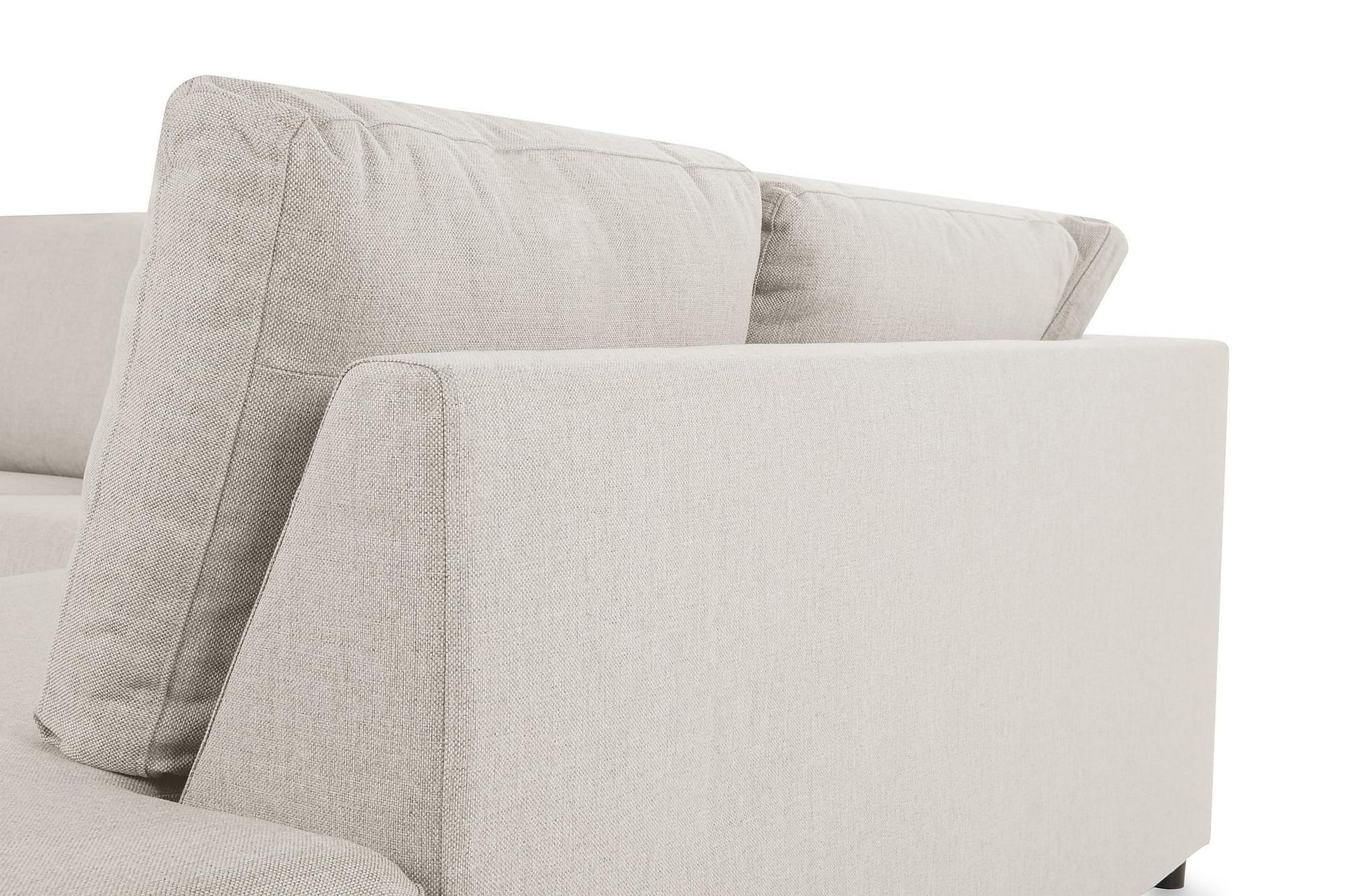 Crazy 3-seters Høyrevendt L-formet Sjeselongsofa i Stoff - Beige - Møbler - Sofaer - Sofa med sjeselong