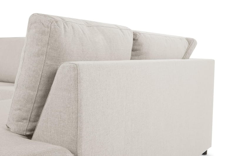 Crazy 3-seters Høyrevendt L-formet Sjeselongsofa i Stoff - Beige - Møbler - Sofaer - Sofa med sjeselong