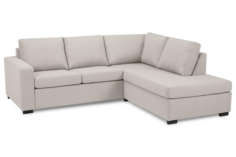 Crazy 3-seters Høyrevendt L-formet Sjeselongsofa i Stoff - Beige - Møbler - Sofaer - Sofa med sjeselong