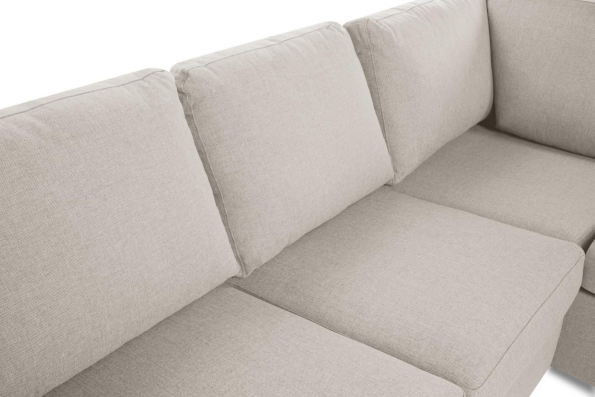 Crazy 3-seters Høyrevendt L-formet Sjeselongsofa i Stoff - Beige - Møbler - Sofaer - Sofa med sjeselong