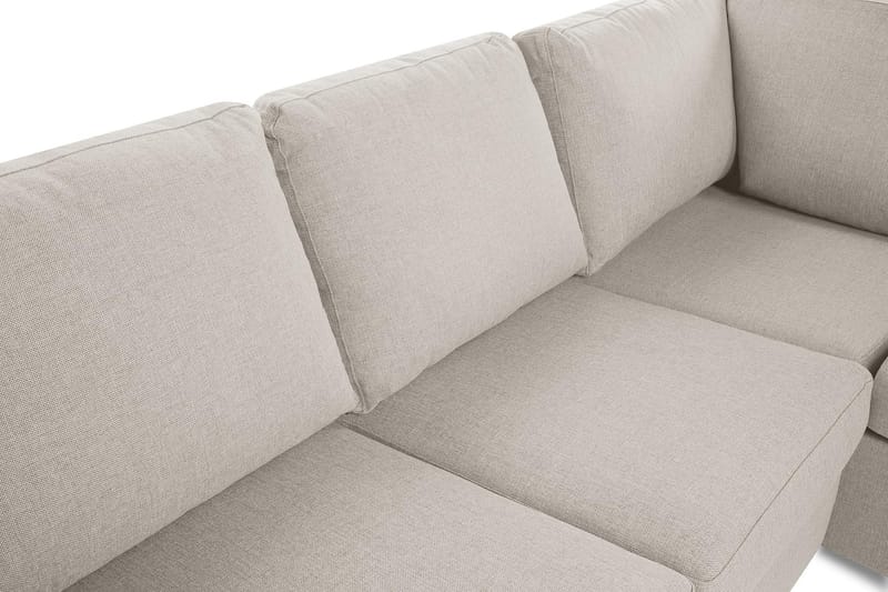 Crazy 3-seters Høyrevendt L-formet Sjeselongsofa i Stoff - Beige - Møbler - Sofaer - Sofa med sjeselong