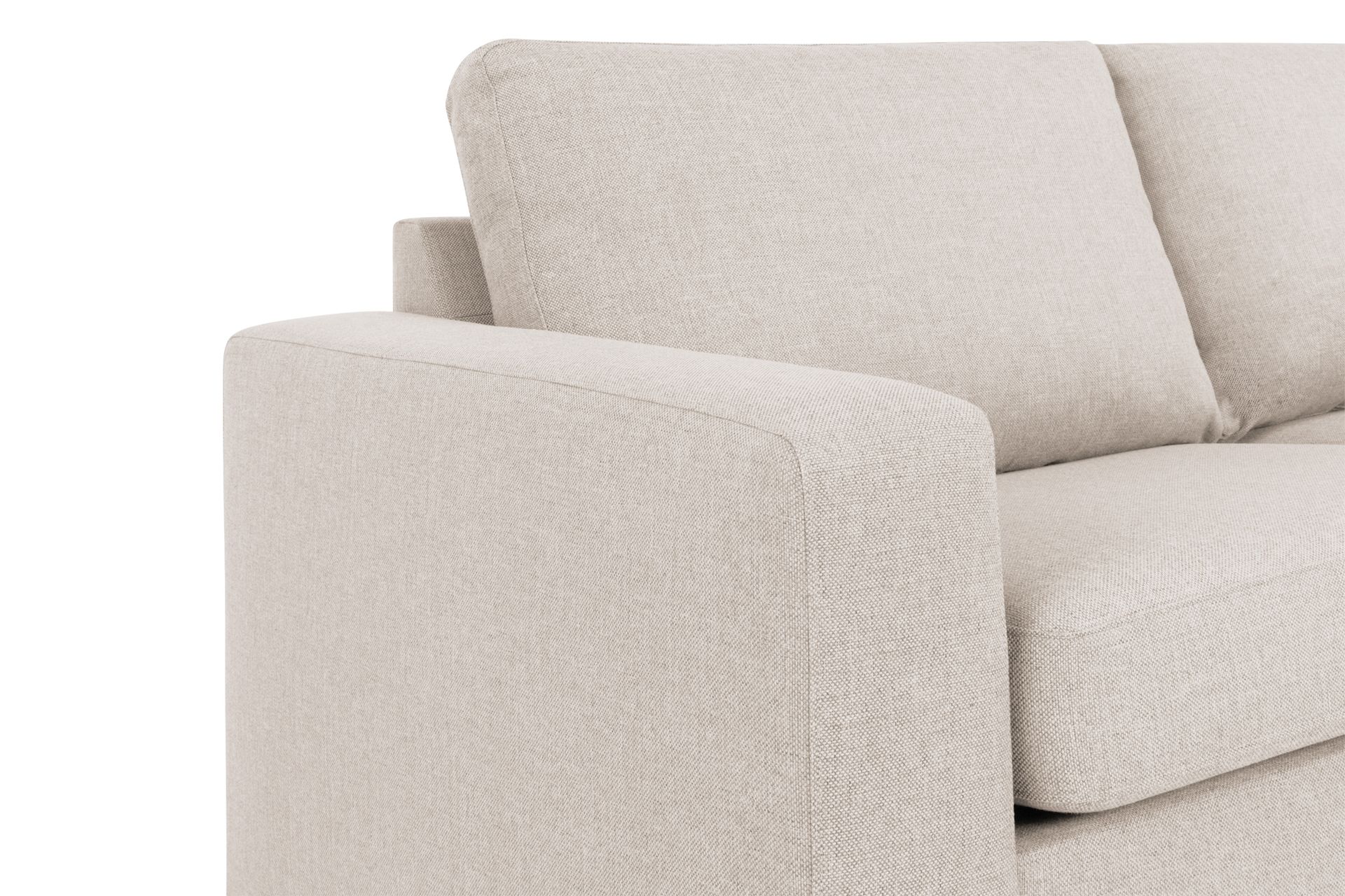 Crazy 3-seters Høyrevendt L-formet Sjeselongsofa i Stoff - Beige - Møbler - Sofaer - Sofa med sjeselong