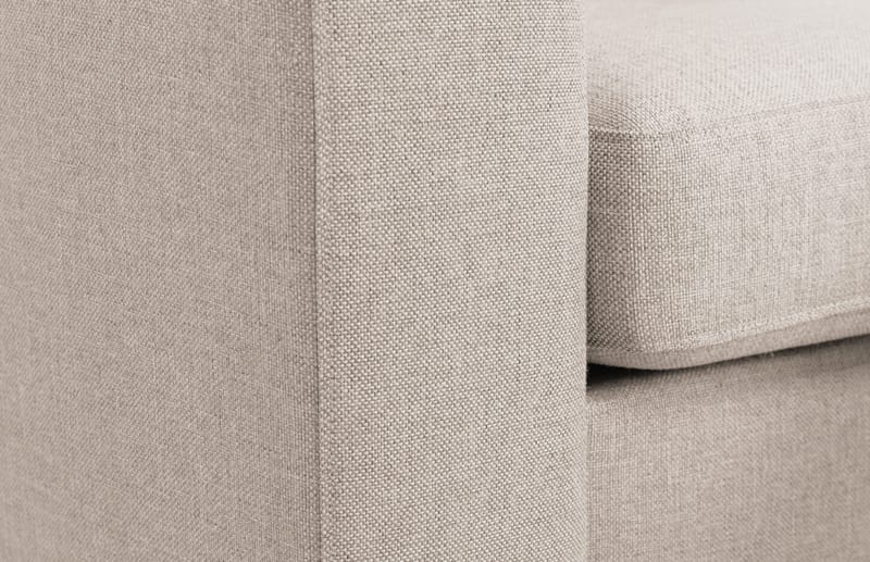 Crazy 3-seters Høyrevendt L-formet Sjeselongsofa i Stoff - Beige - Møbler - Sofaer - Sofa med sjeselong - 3 seters sofa med divan