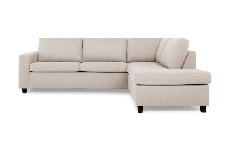 Crazy 3-seters Høyrevendt L-formet Sjeselongsofa i Stoff - Beige - Møbler - Sofaer - Sofa med sjeselong