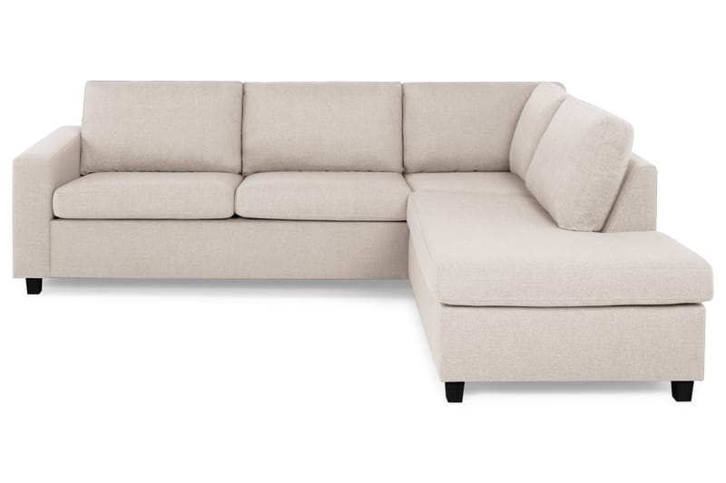 Crazy 3-seters Høyrevendt L-formet Sjeselongsofa i Stoff - Beige - Møbler - Sofaer - Sofa med sjeselong
