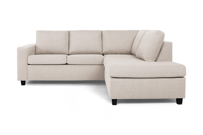 Crazy 3-seters Høyrevendt L-formet Sjeselongsofa i Stoff - Beige - Møbler - Sofaer - Sofa med sjeselong