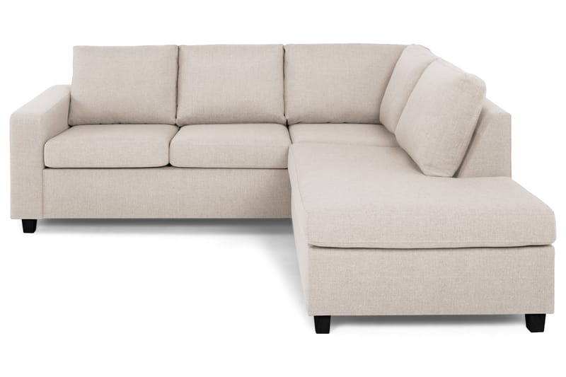 Crazy 3-seters Høyrevendt L-formet Sjeselongsofa i Stoff - Beige - Møbler - Sofaer - Sofa med sjeselong