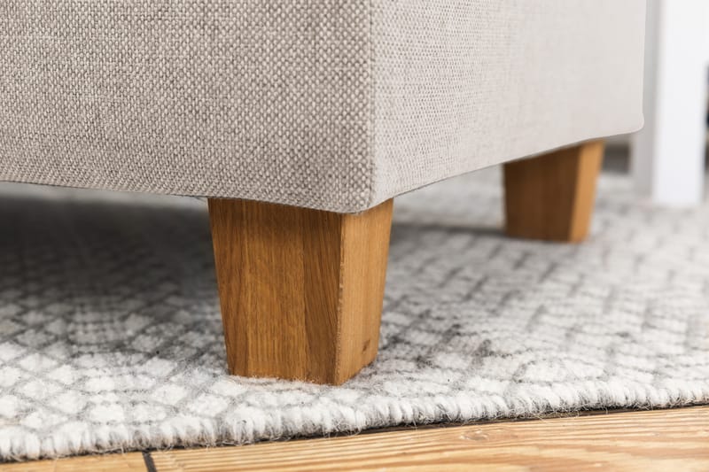 Crazy 3-seters Høyrevendt L-formet Sjeselongsofa i Stoff - Beige - Møbler - Sofaer - Sofa med sjeselong