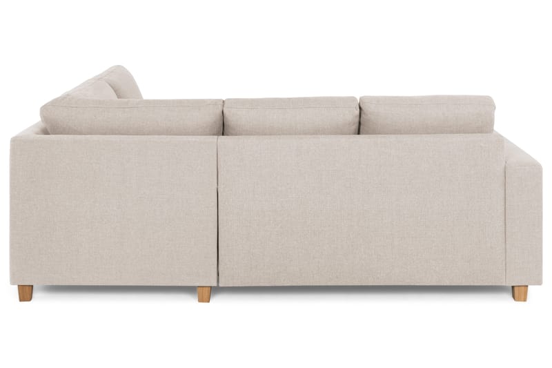 Crazy 3-seters Høyrevendt L-formet Sjeselongsofa i Stoff - Beige - Møbler - Sofaer - Sofa med sjeselong - 2 seters sofa med divan