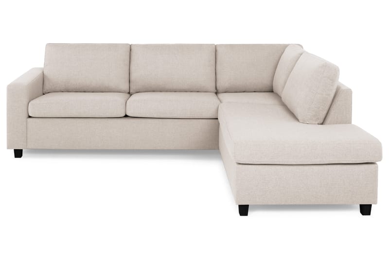 Crazy 3-seters Høyrevendt L-formet Sjeselongsofa i Stoff - Beige - Møbler - Sofaer - Sofa med sjeselong - 3 seters sofa med divan