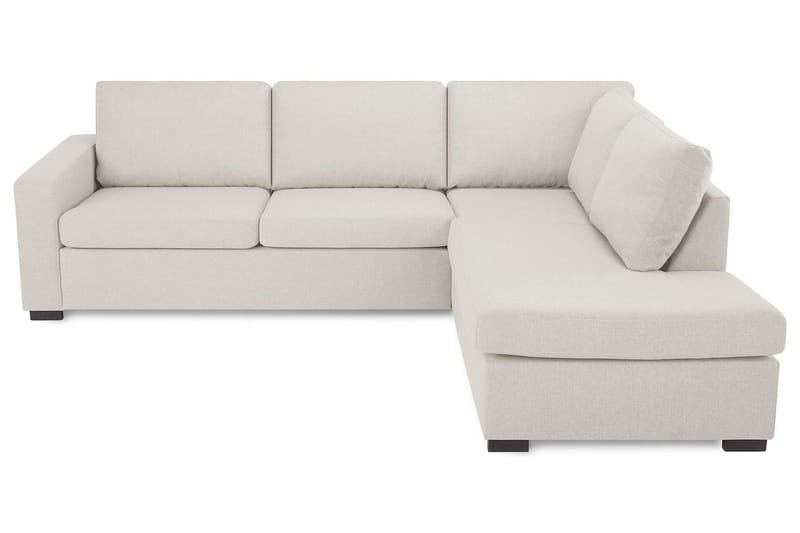 Crazy 3-seters Høyrevendt L-formet Sjeselongsofa i Stoff - Beige - Møbler - Sofaer - Sofa med sjeselong - 3 seters sofa med divan